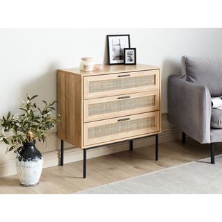Beliani Cassettiera 3 cassetti en Pannello di fibre (LDF) Boho PASCO  