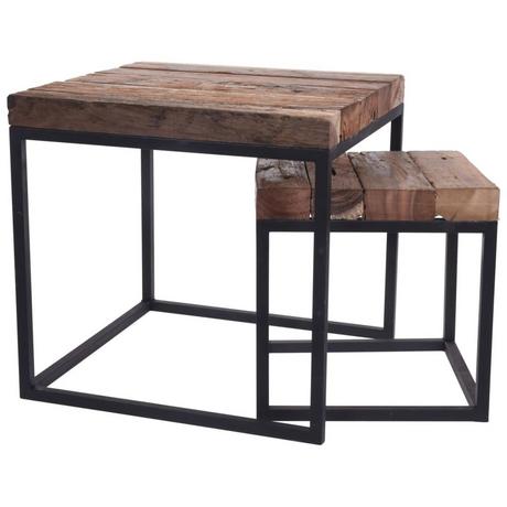 H&S Collection Table d'appoint teck  
