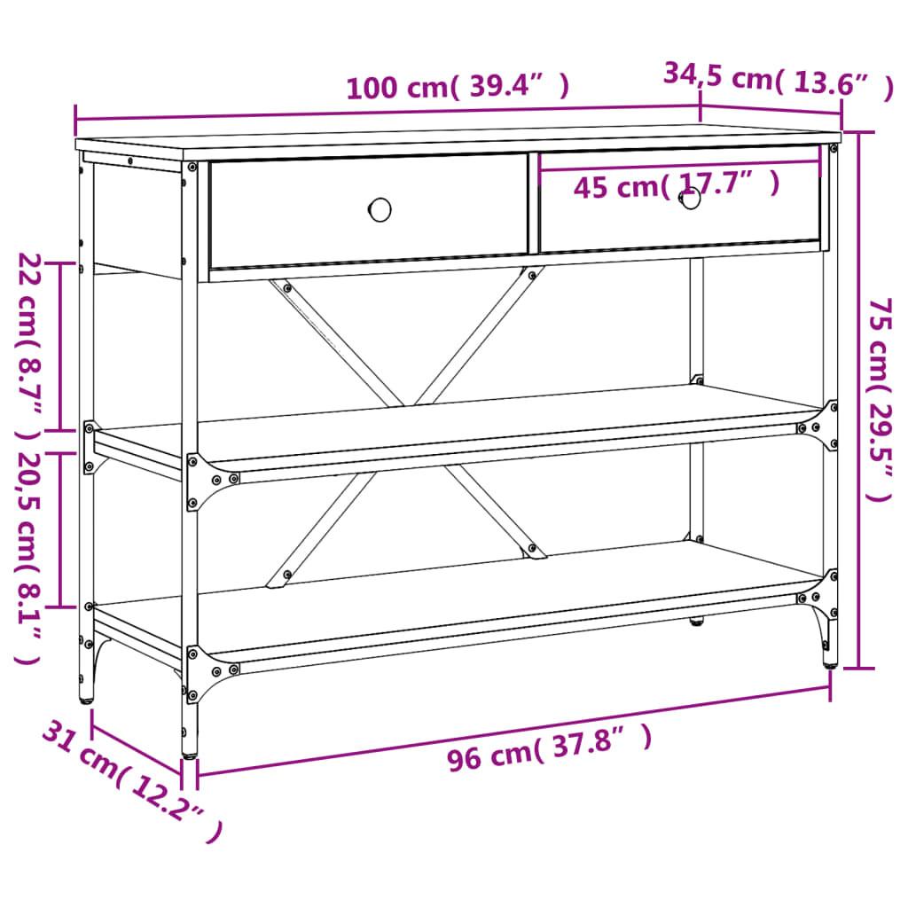 VidaXL Table console bois d'ingénierie  