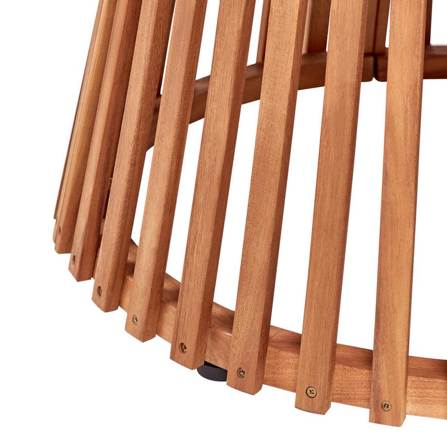 Beliani Gartentisch Set mit Schirm aus Akazienholz  AGELLO  