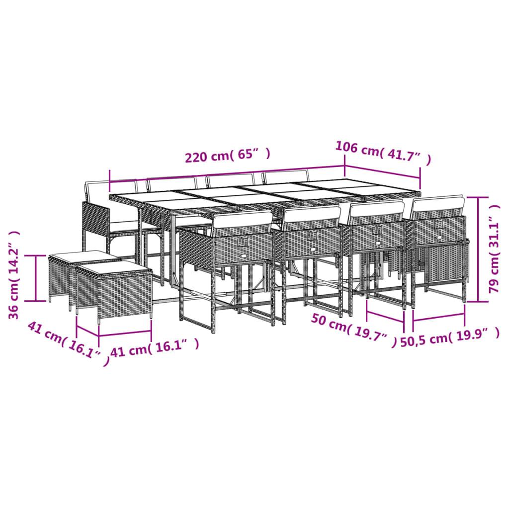 VidaXL Garten essgruppe poly-rattan  