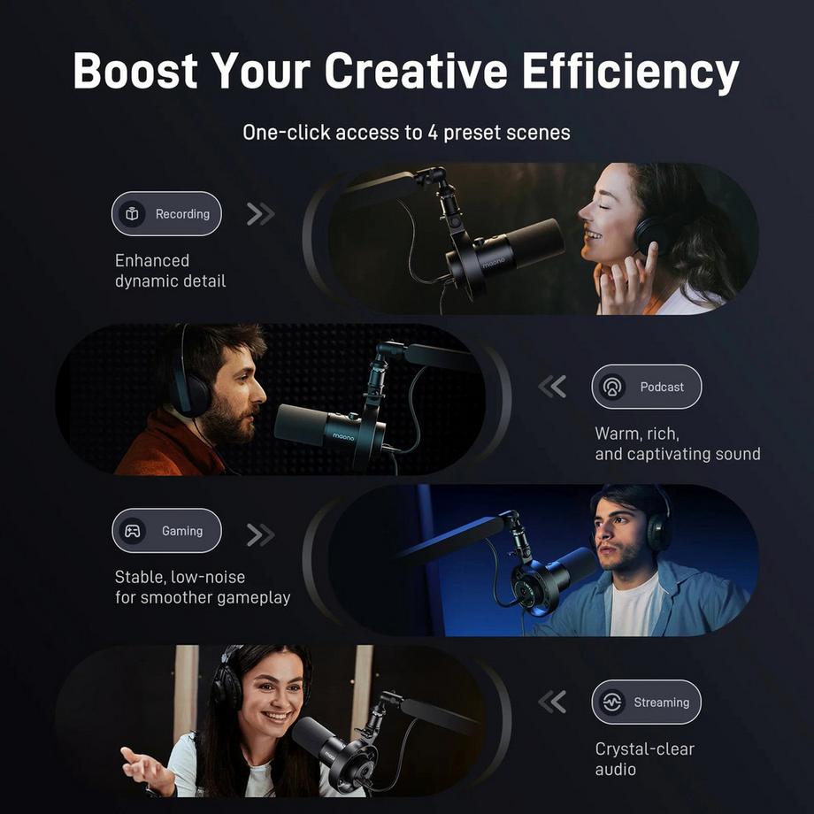 Maono  Maono PD300X USB- Microfono C / XLR 