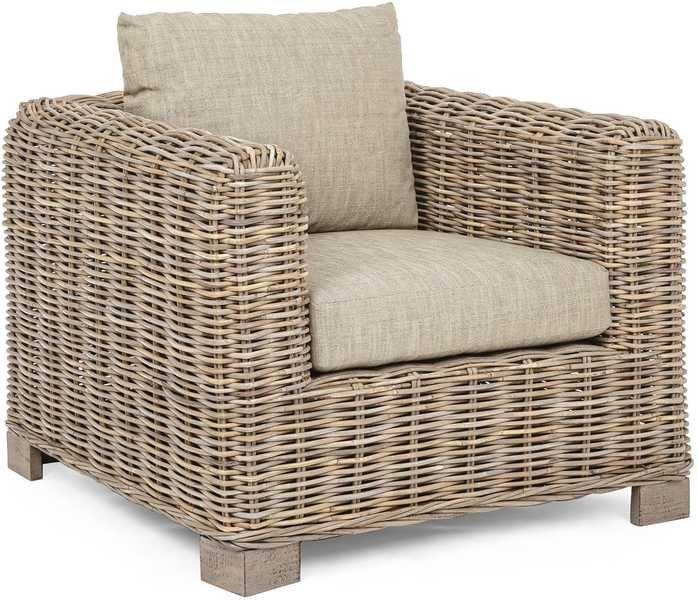 mutoni Fauteuil de jardin avec coussins Fortaleza  