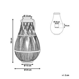 Beliani  Laterne aus Bambusholz Rustikal TONGA 