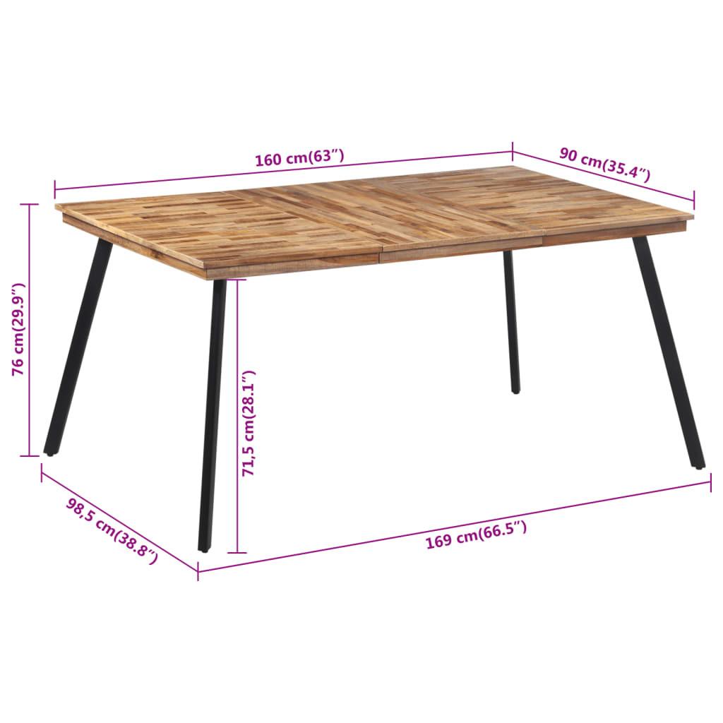 VidaXL Table à manger teck  