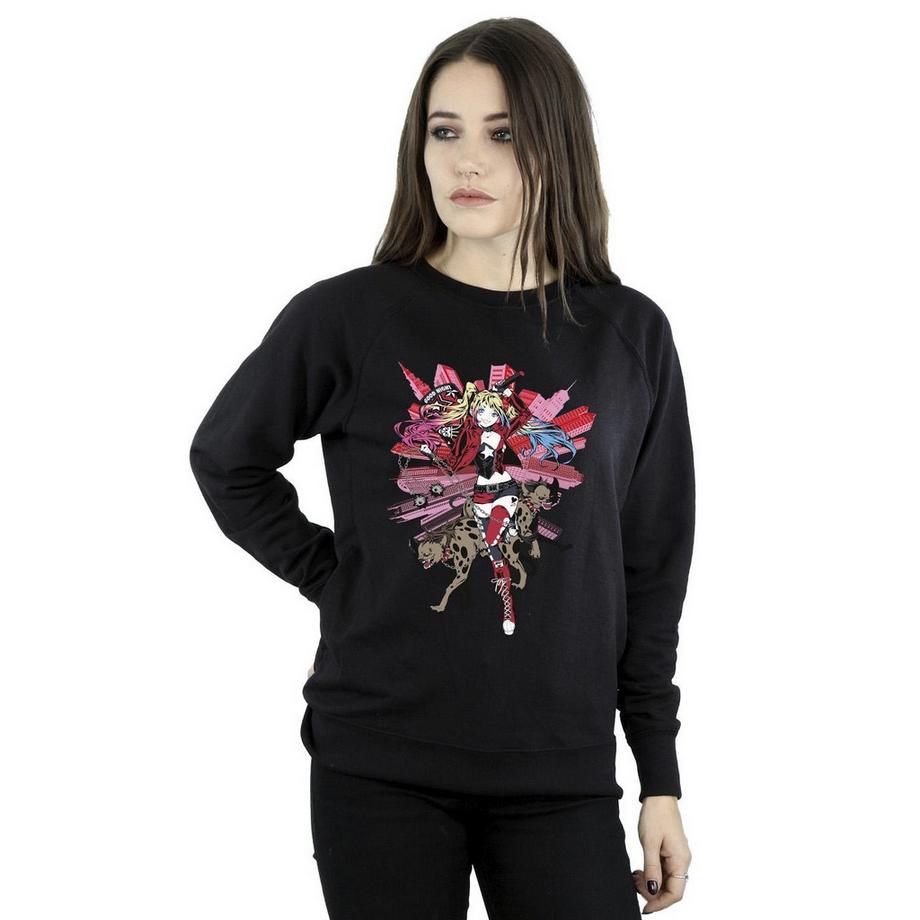 DC COMICS Harley Quinn Cityscape Sweatshirt  