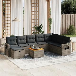 VidaXL set divano da giardino Polirattan  