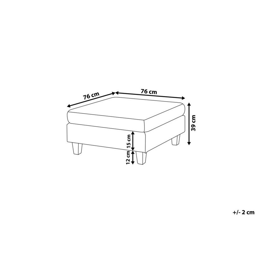 Beliani Ottoman en Tissu Moderne UNSTAD  
