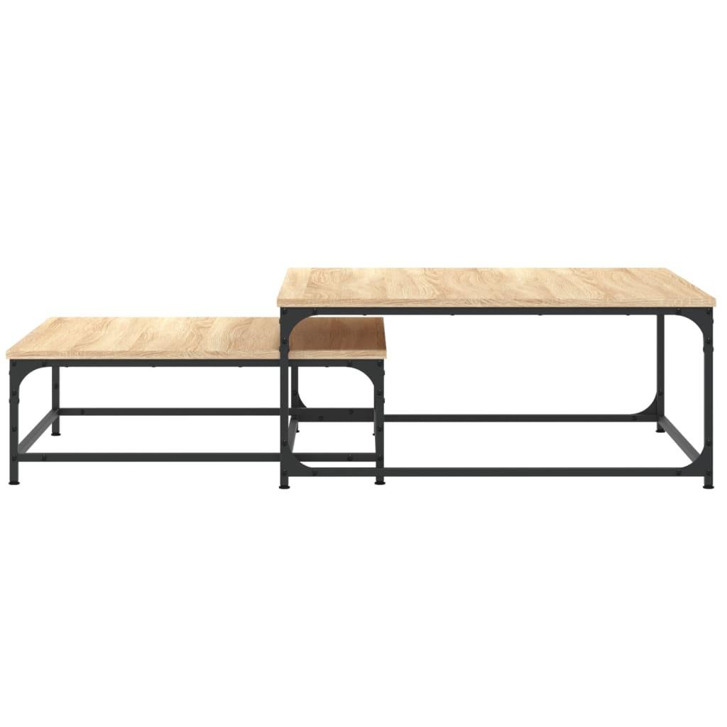 VidaXL Table basse gigogne bois d'ingénierie  