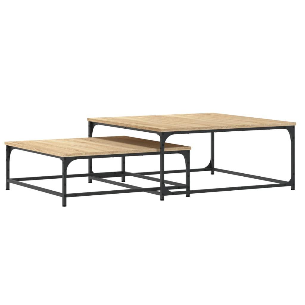 VidaXL Table basse gigogne bois d'ingénierie  