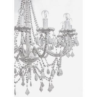 mutoni Chandelier perles 12 lumières blanc  