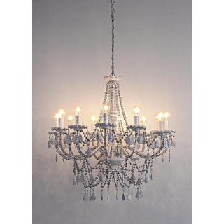 mutoni Chandelier perles 12 lumières blanc  