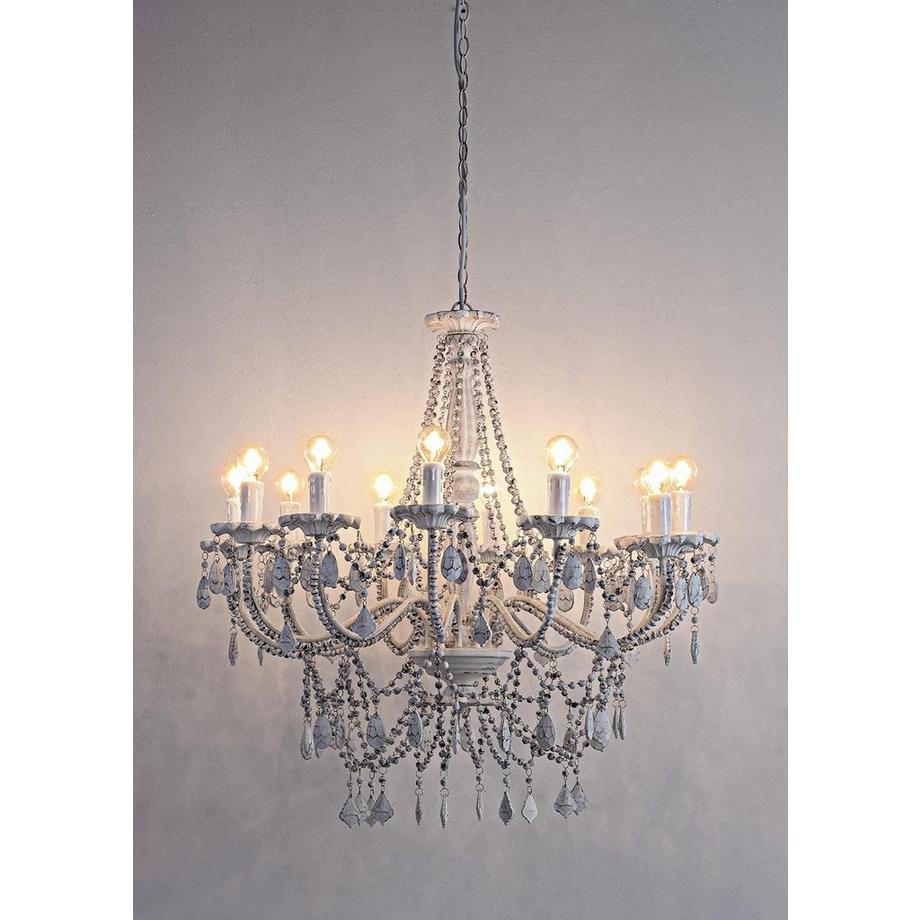 mutoni Leuchter Beads 12 Lichter weiss  