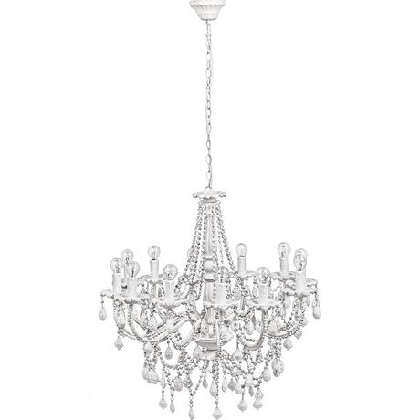 mutoni Chandelier perles 12 lumières blanc  