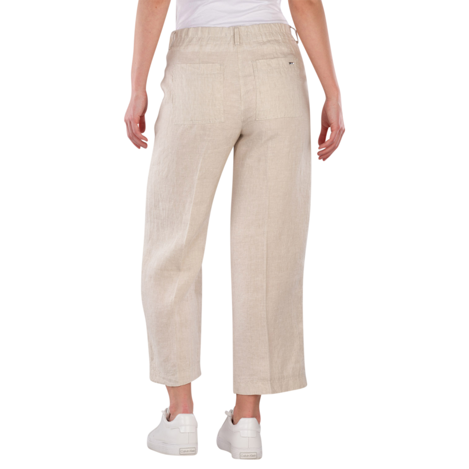 BRAX Maine S 5-Pocket Wide Leg Cropped Pantaloni Lino  