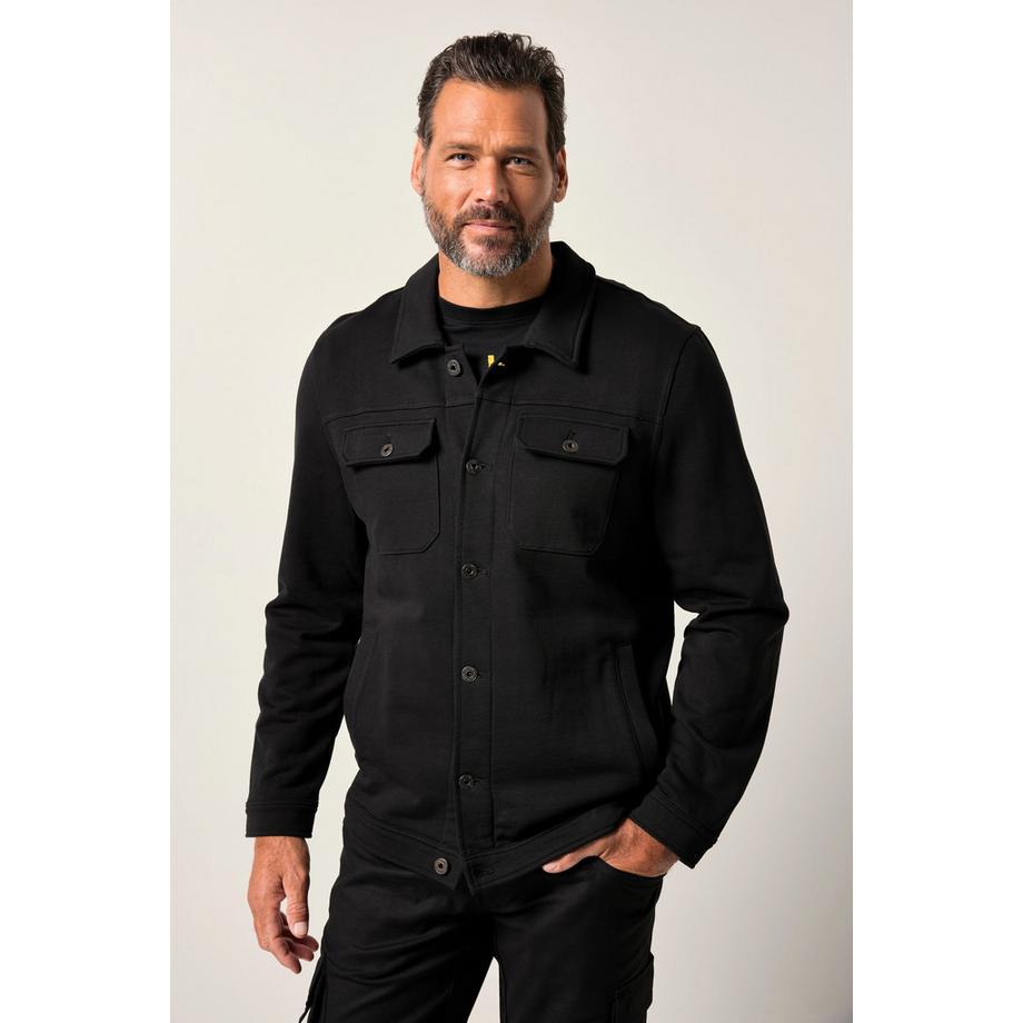 JP1880 Veste en molleton esprit routier imprimé au dos  