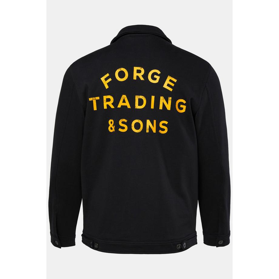 JP1880 Veste en molleton esprit routier imprimé au dos  