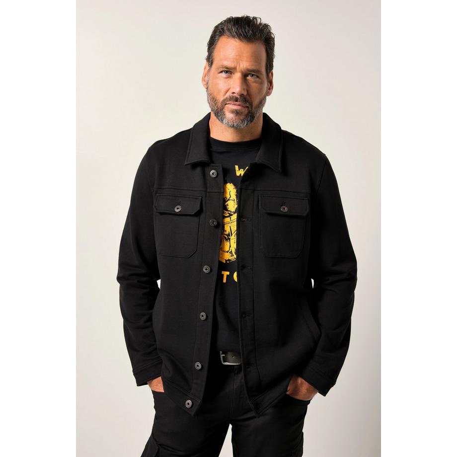 JP1880 Veste en molleton esprit routier imprimé au dos  