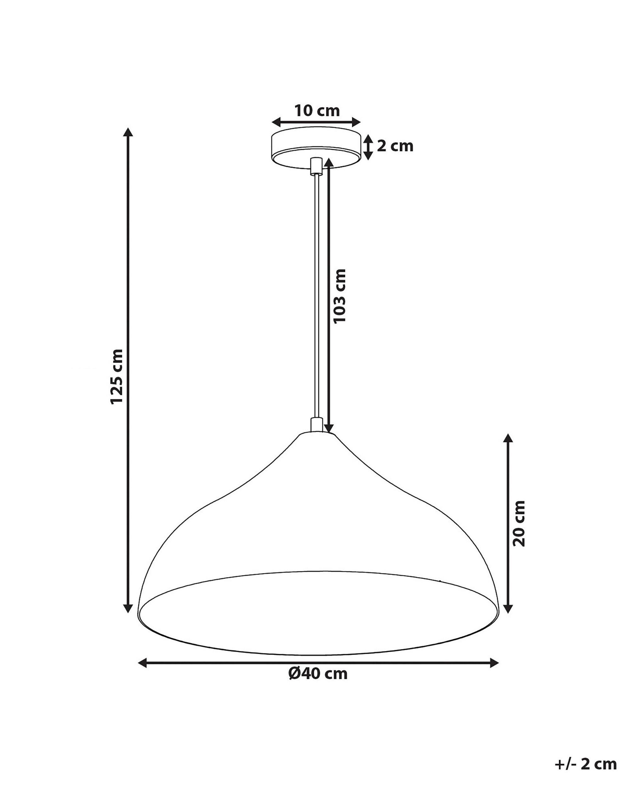 Beliani Lampe suspension en Métal Moderne ISKAR  