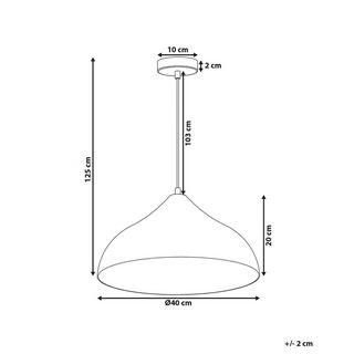 Beliani Lampe suspension en Métal Moderne ISKAR  