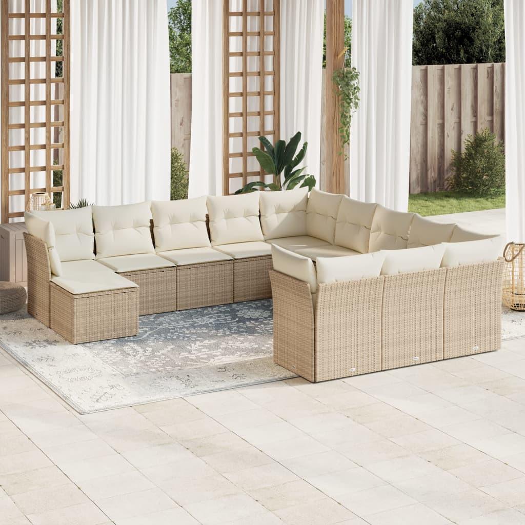 VidaXL set divano da giardino Polirattan  