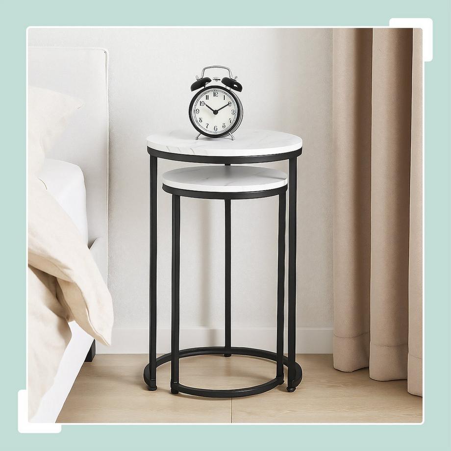 Northix Set di 2 tavolini impilabili  