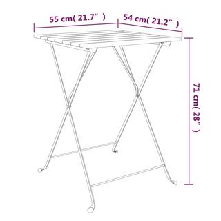 VidaXL Table de bistrot pliante bois  