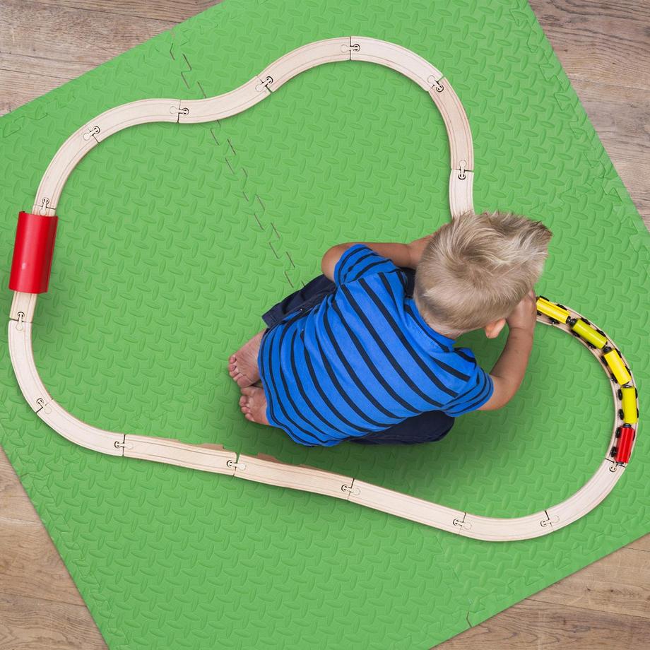 B2X  Tapis de protection de sol vert en lot de 8 