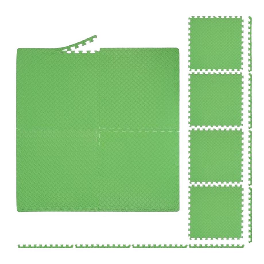 B2X  Tapis de protection de sol vert en lot de 8 