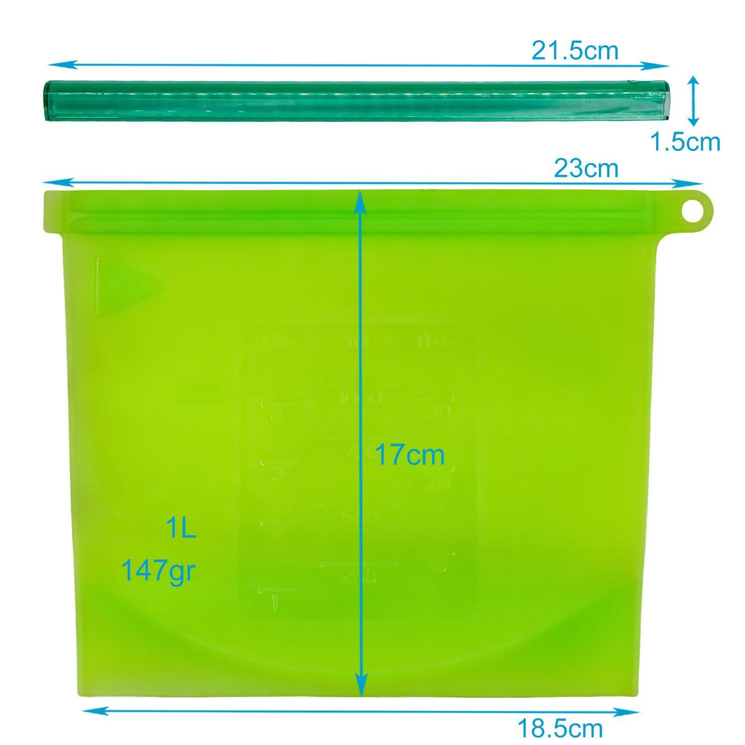 Intirilife 8x sacs alimentaires en silicone  