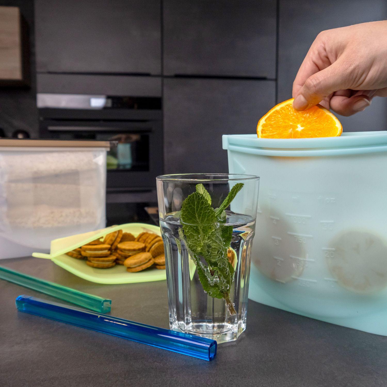 Intirilife 8x sacs alimentaires en silicone  