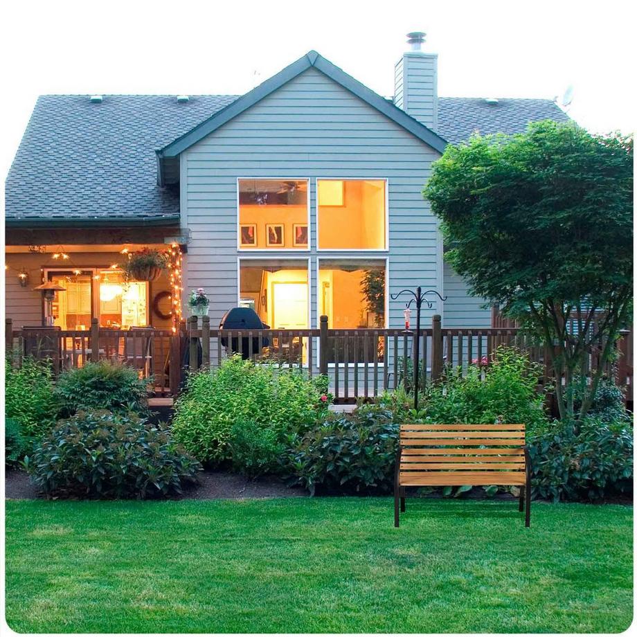 B2X Parkbank mit Rückenlehne 117,5 x 83 x 57 cm Luca Sofotel  