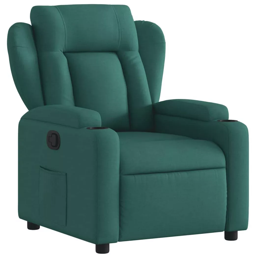 vidaXL Fauteuil réglable tissu vert foncé