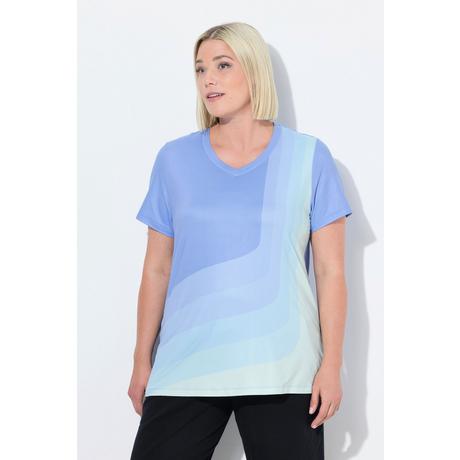 Ulla Popken Maglia Yoga Laccetto Arricciatura Schiena Scollo a V Mezze Maniche  