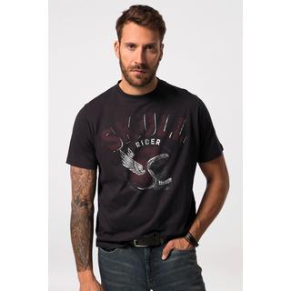 JP1880  T-shirt à manches courtes, col rond et imprimé sur la poitrine, jusqu'au 8 XL 