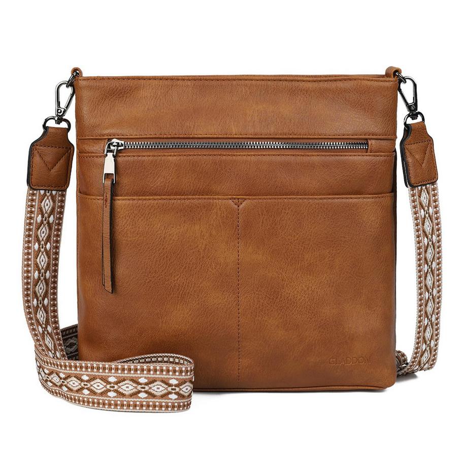 Sac à bandoulière moyen, sac multi poches, sac à bandoulière avec larges bretelles