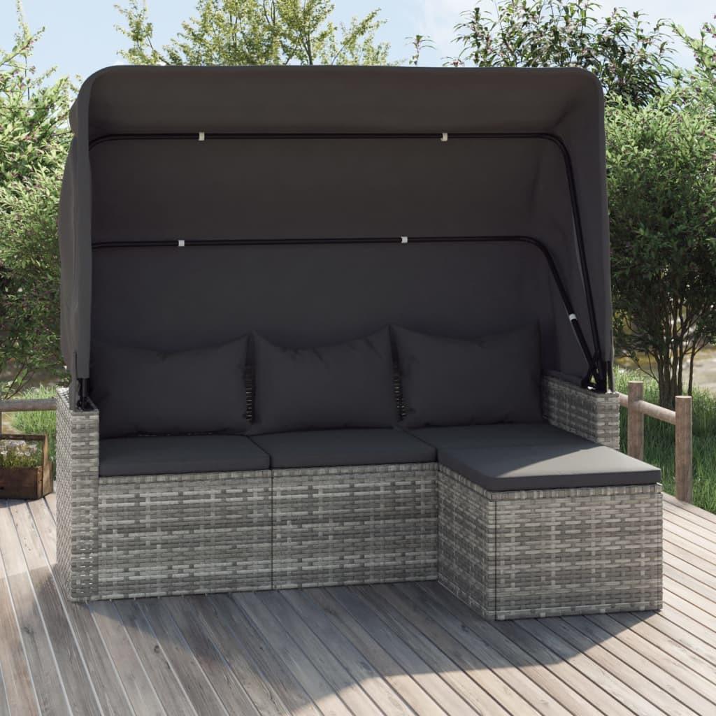 VidaXL 3-sitzer gartensofa poly-rattan  