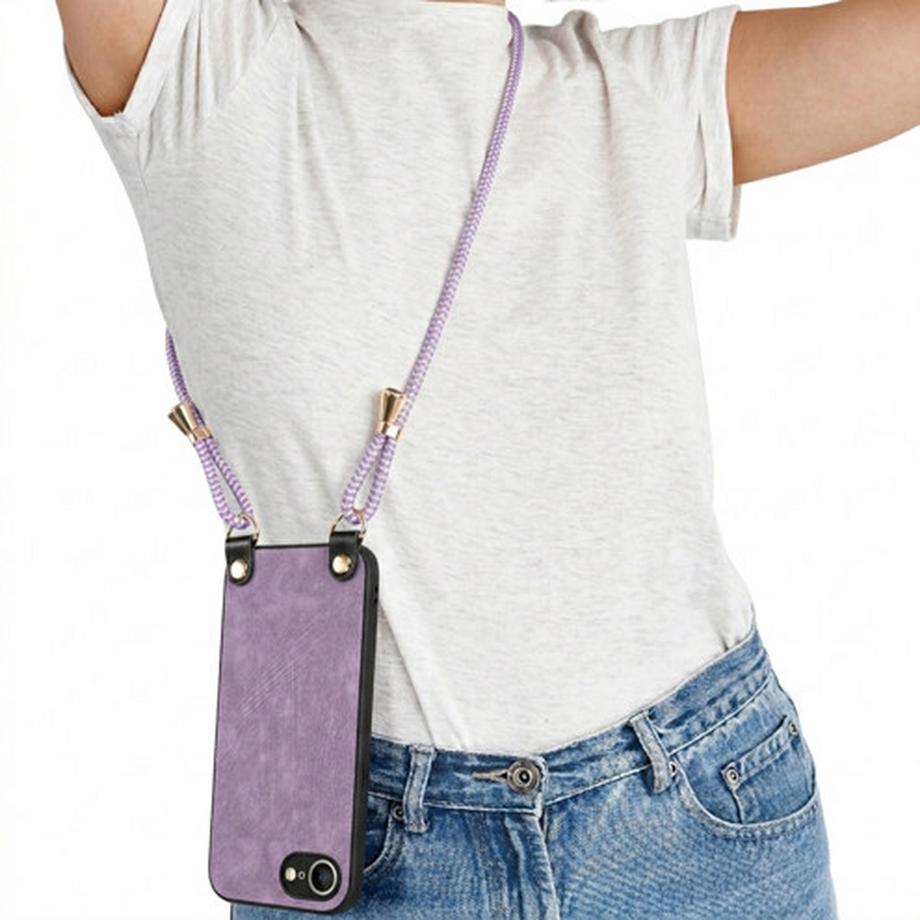 Avizar  Hülle mit Kordel iPhone 16e Violett 