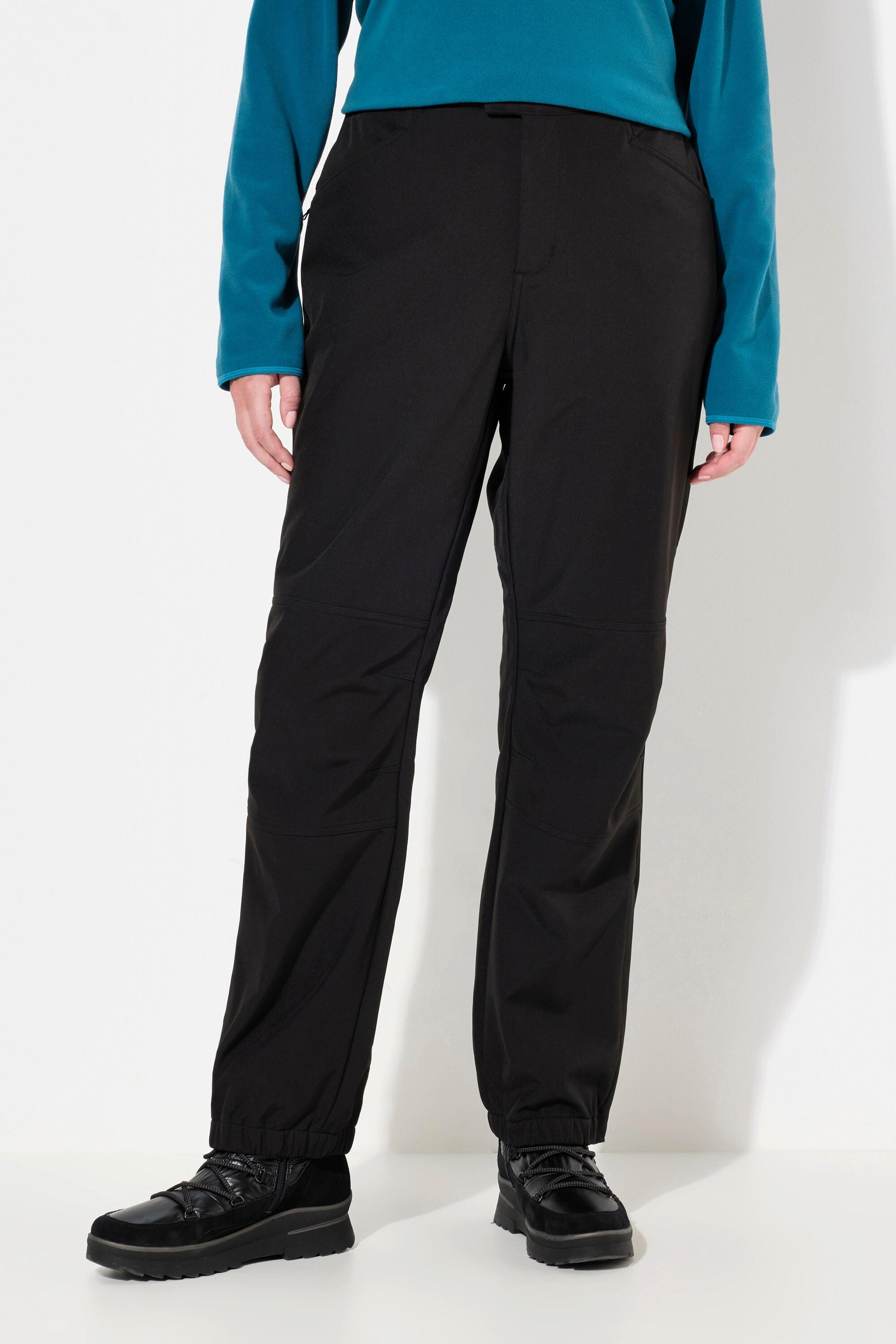 Ulla Popken  Pantalon Softshell déperlant, avec doublure en polaire et genoux préformés 