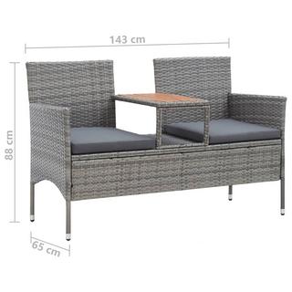 VidaXL Gartenbank poly-rattan  