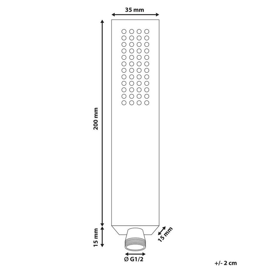 Beliani Duschkopf aus Messing Modern TABACAL  