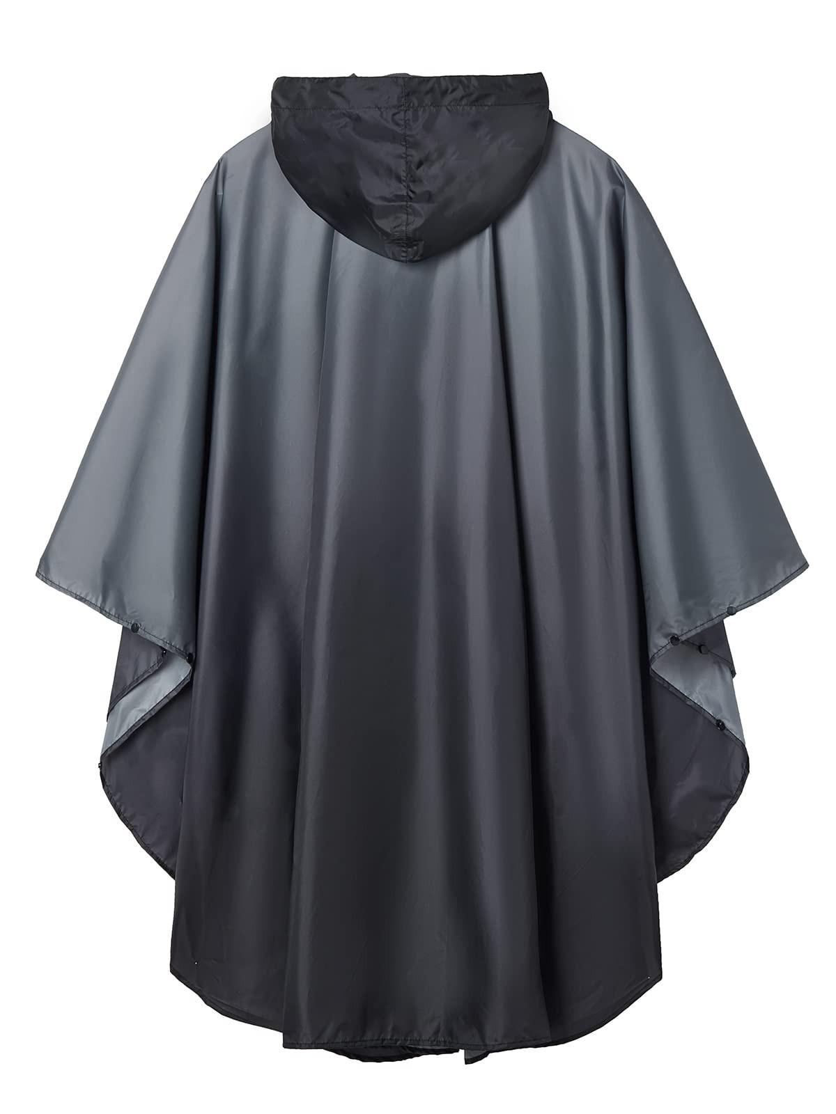 Alopini Mantella Antipioggia con Cappuccio Cerniera Impermeabile Riutilizzabile  