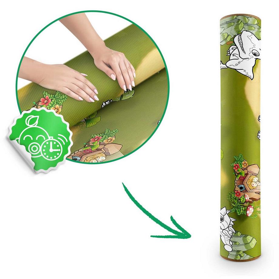 B2X Feutre à peindre coloré, enroulable 120 x 90 x 0,3 cm Ricokids RK-344  