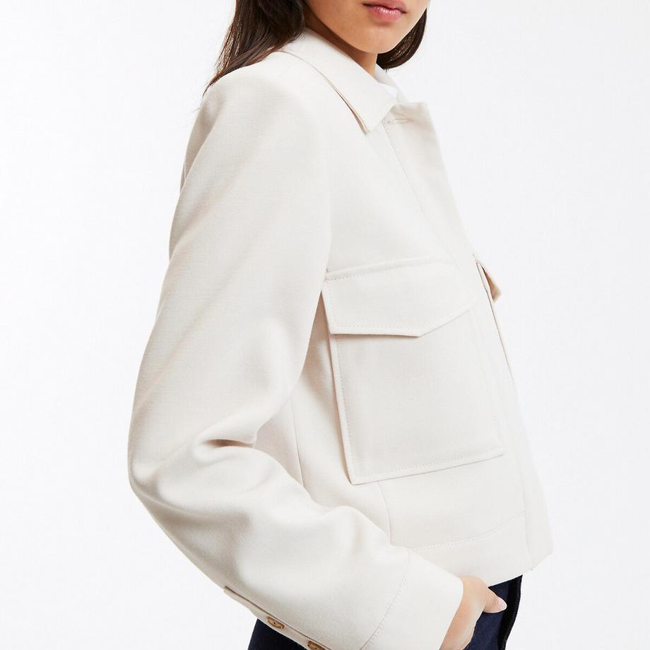 La Redoute Collections Veste Courte Oversize avec Patte de Boutonnage  