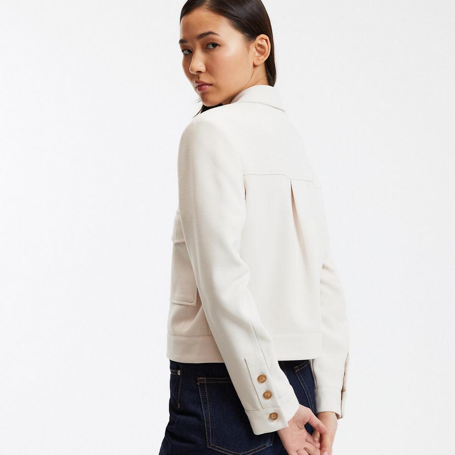 La Redoute Collections Veste Courte Oversize avec Patte de Boutonnage  