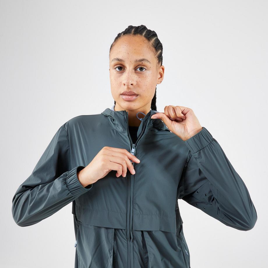 KIPRUN  Giacca running donna antivento poliestere 