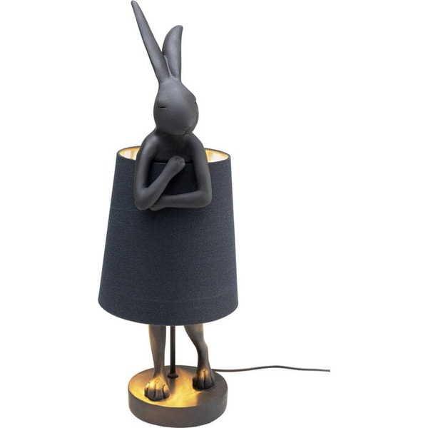 KARE Design Lampe à poser Animal Rabbit noir mat 68  