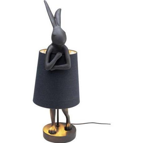 KARE Design Lampada da tavolo Animal Rabbit nero opaco 68  