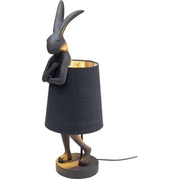 KARE Design Lampe à poser Animal Rabbit noir mat 68  