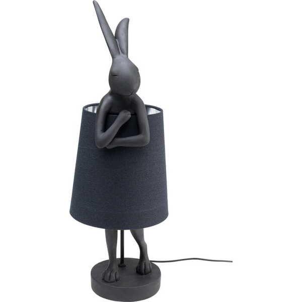 KARE Design Lampada da tavolo Animal Rabbit nero opaco 68  